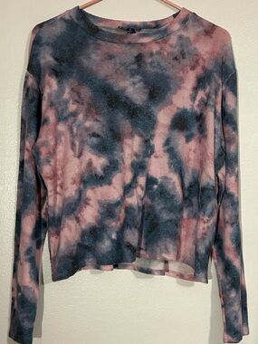 Freshman 1996 Half Crop Tie-Dye Sweater